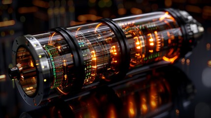 Realistic High-Tech Electrical Motor with Luxury Features