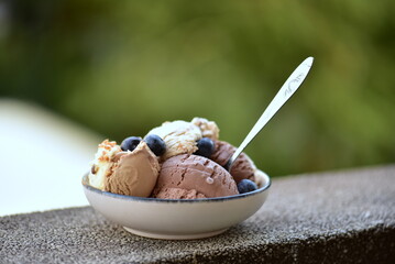 ice cream with chocolate