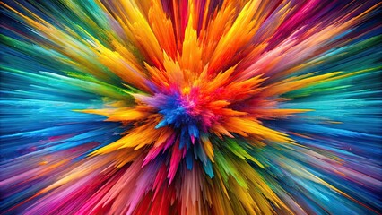 Fototapeta premium Vibrant and abstract background filled with an explosion of color, colorful, abstract, backdrop, texture, design, pattern