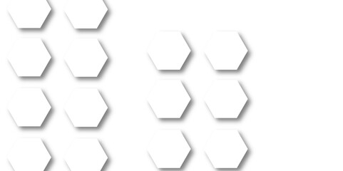 Abstract white background with hexagon and hexagonal background. Luxury white pattern with hexagons. abstract 3d hexagonal background with shadow. 3D futuristic abstract honeycomb mosaic background.
