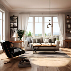 Modern interior white color - Corporate room 