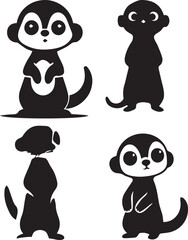 Fototapeta premium Meerkat silhouette, Meerkat icon, Meerkat vector, 