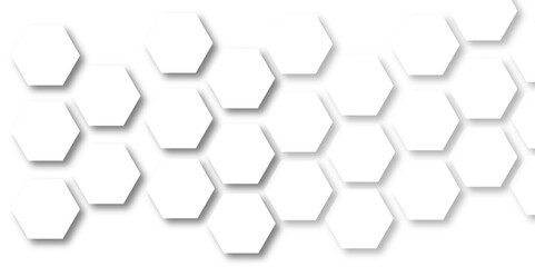 Abstract white background with hexagon and hexagonal background. Luxury white pattern with hexagons. abstract 3d hexagonal background with shadow. 3D futuristic abstract honeycomb mosaic background.