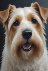 Close-up of a Terrier Dog face, Portrait