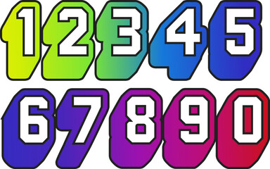 3D set number, Vector set of number, gradient number