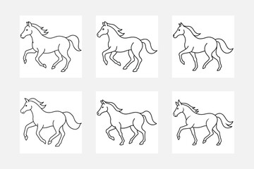 Explore Horse Line Art for Colorful Kids Illustrations
