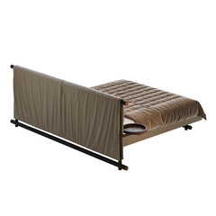 A bed, colorful design, bed, no background, different design, png, white background, isolated, abstract, 3d model.