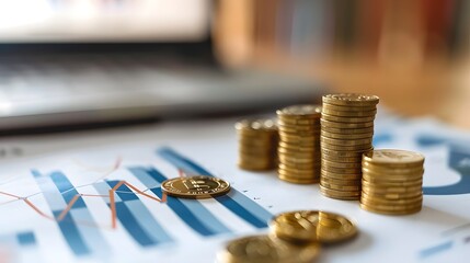 coins on the newspaper