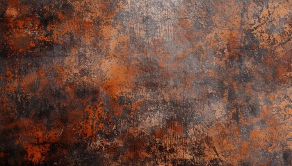 A rich, brown rusted metal texture with grunge elements, showcasing a rugged and weathered steel surface, perfect for industrial or vintage backgrounds and creative design projects
