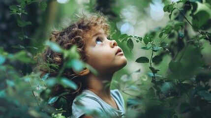 A child exploring nature, symbolizing curiosity and wonder