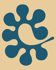 vector art silhouette rhythm leaf tip classic beautiful