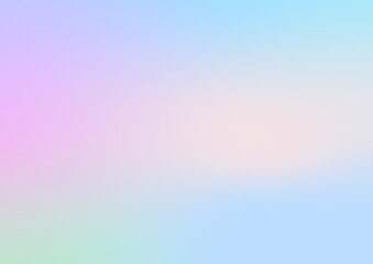 Pastel Gradient Background Colored purple, pink, orange, yellow, blue, green, Abstract blurred vector illustration.