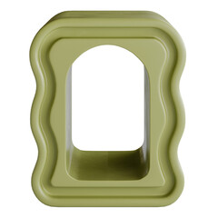 A green object with a green frame