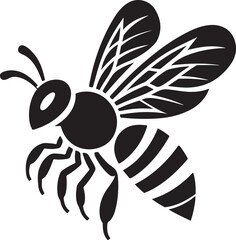 Bee logo. Bee silhouettes. Bee logo template. Bee Vector illustration. Honey Bee icon, honey bee silhouette