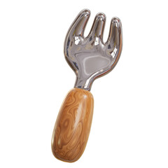 elegant fork for everyday meals, special occasions, and fine dining. 3D cute cartoon use in restaurant menus, food blogs, and culinary websites.