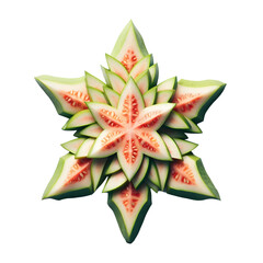 Fototapeta premium Fresh Guava Fruit Vibrant Tropical Delight in High-Quality Stock Image