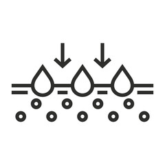 Moisturizing outline icon, editable vector illustration and transparent graphic element. Isolated on white background