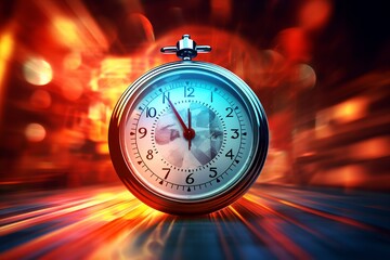 Time flies, a clock with an idea. Generated Ai