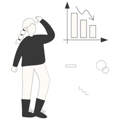 Startup Business Concept Illustration. Isolated on White Background. Flat Vector Clipart in Hand Drawn Style.