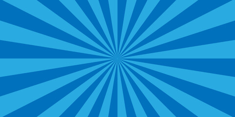Vector blue sun rays and sunburst backdrop background. Modern seamless retro vintage burst sunrise sunbeam element spiral striped illustration sunray template wallpaper design.