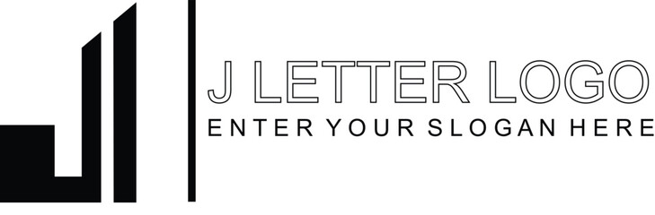 Letter J logo design, luxury style letter logo, text J icon design
