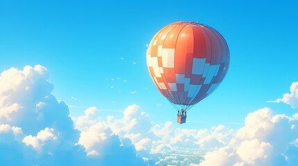 Naklejka premium Balloon texture, blue sky