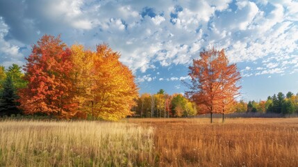 photo essay documenting the transformation of a landscape from summer greenery to autumn splendor, capturing the progression of colors and textures in nature's seasonal palette.