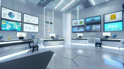 Futuristic Control Room Interior Design: Technology and Innovation