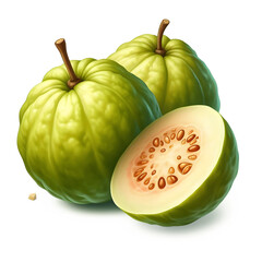 Fresh Guava Fruit Vibrant Tropical Delight in High-Quality Stock Image