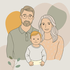 Colorful Family vector design for various uses