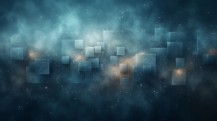 Fototapeta premium A blue sky with a lot of stars and a few clouds