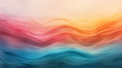 Obraz premium A colorful wave with a blue and orange stripe