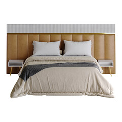 A bed, colorful design, bed, no background, different design, png, white background, isolated, abstract, 3d model.