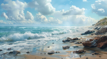 Cama&ccedil;ari - Bahia - Brasil - JAN 01 2022: Partial view of Busca Vida beach