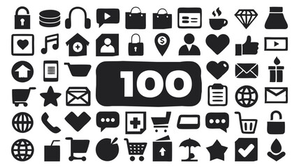 set of ecommerce icons pixel perfect shop money vector illustration 