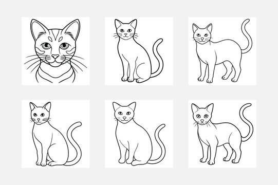 Discover the Joy of Cat Line Art in Kids Coloring Books
