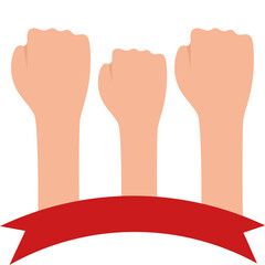 Hand with Indonesia Flag