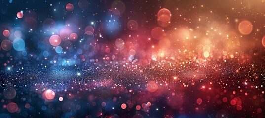 Fototapeta premium Abstract Patriotic Red White and Blue Glitter Sparkle Background