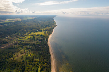 The sea and the coast. Latvian small town Tūja.