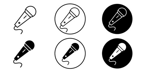 Microphone icon set simple icon collection set on white background color