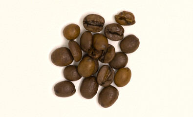 coffee beans on white background