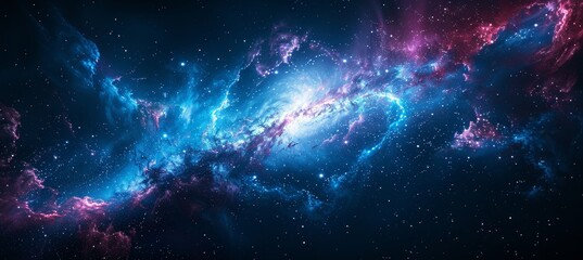 Star Constellation Background Galaxy Nebula Shining into Deep Space Night Sky