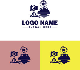 Photography studio icon Photographic studio Photo studio Studio photography flat logo sign symbol editable vector