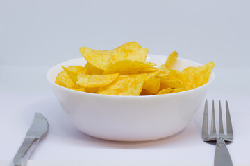 tasty chips in a bowl
