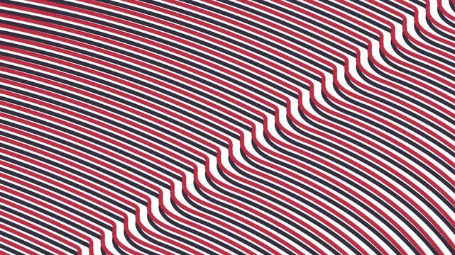 Diagonal black and red curving lines move quickly, simulating rubbing surfaces.