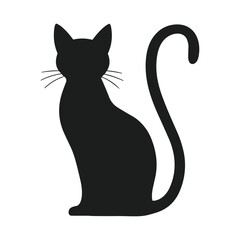A Halloween cat silhouette vector