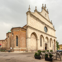 View at the Cathedral of Santa Maria Annuziata in the streets of Vicenza - Italy