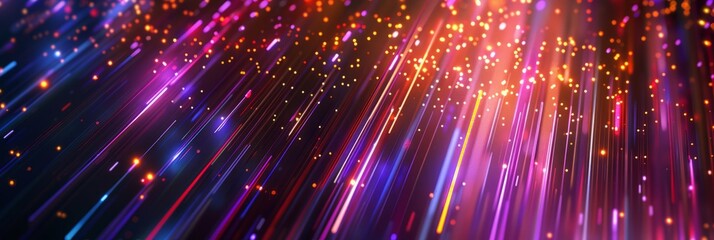 Fototapeta premium Dark holographic background, sense of technology, lines, simple atmosphere