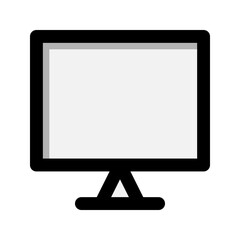 Monitor flat icon. electronic technology, computers, screens. suitable for interfaces, websites, UI and mobile apps.