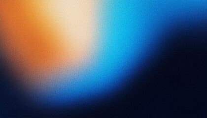 Obraz premium Grainy Gradient Background with Blue, Pink, and Yellow Abstract Glowing Color Waves on a Black Dark Backdrop, Ideal for Dynamic and Modern Design